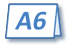 A6 105/148mm (210/148mm gefaltet auf A6, 1 Biegung auf der längeren Seite)
