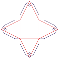 Pyramidenbox - rozkrój